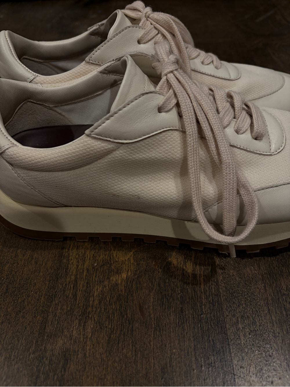 The Row Cream and Brown Women's Low-Top Sneakers - Picture 11 of 12